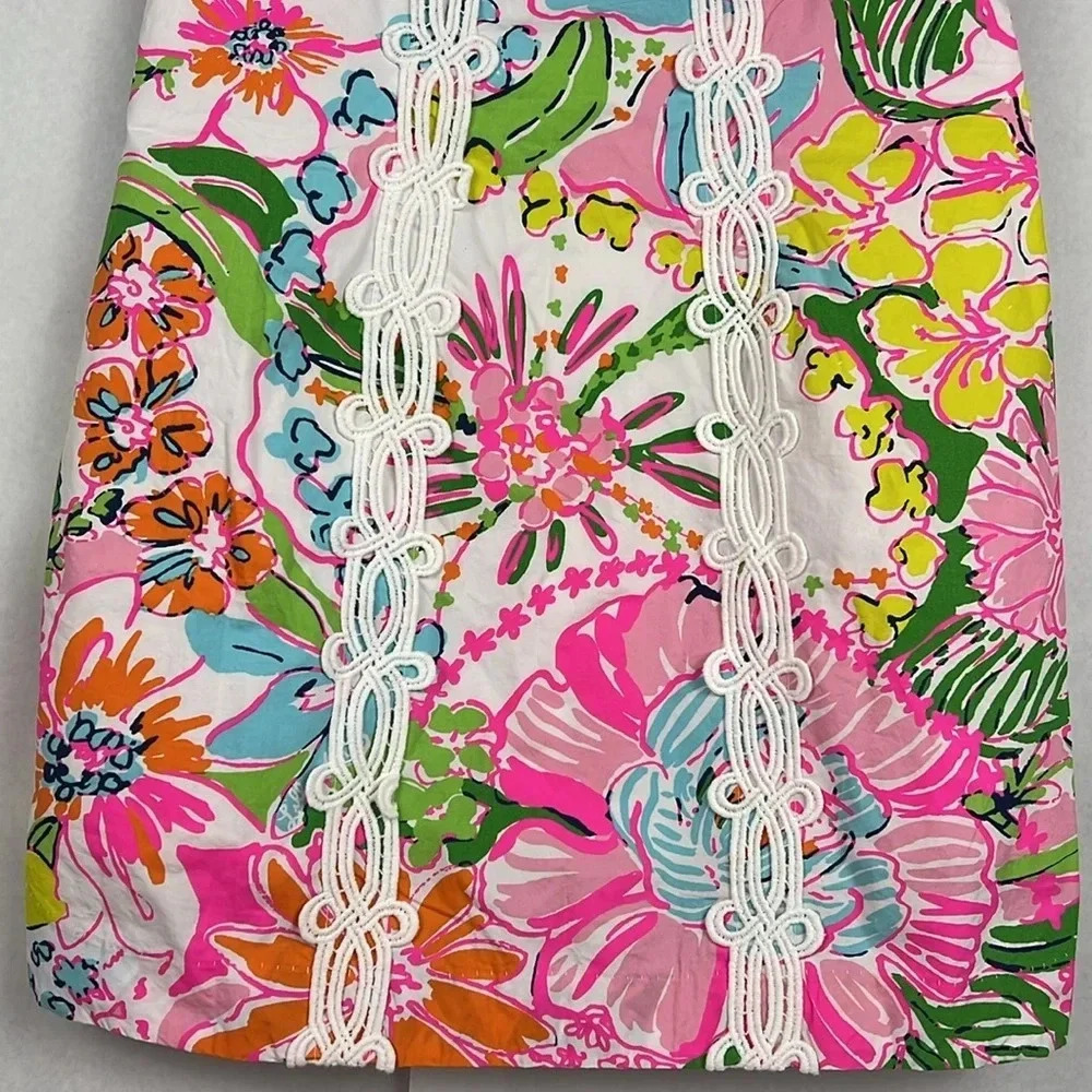 Lilly Pulitzer for Target Pink Floral Lace-Trim Mini Dress - Picture 6 of 14